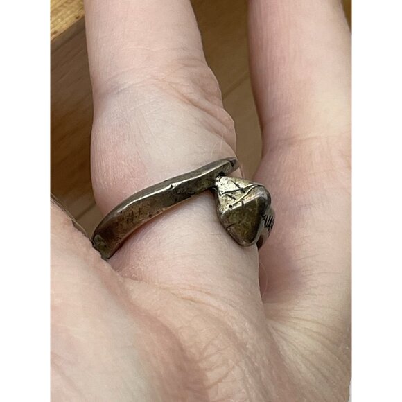 The Passion of Christ Tested Silver Signed BSD Isaiah 53:5 Size 6 Nail Ring - Picture 14 of 14